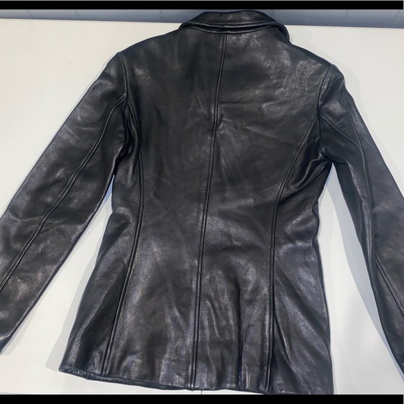 Women’s Marc New York Andrew Marc black genuine leather jacket size XS - Picture 3 of 7